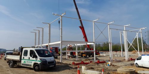 Steel erection at AP2